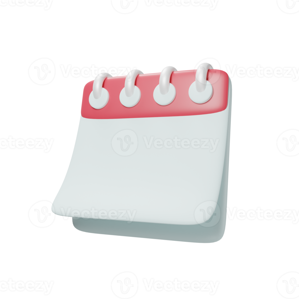 calendar icon for business with minimal style 3d rendering. png