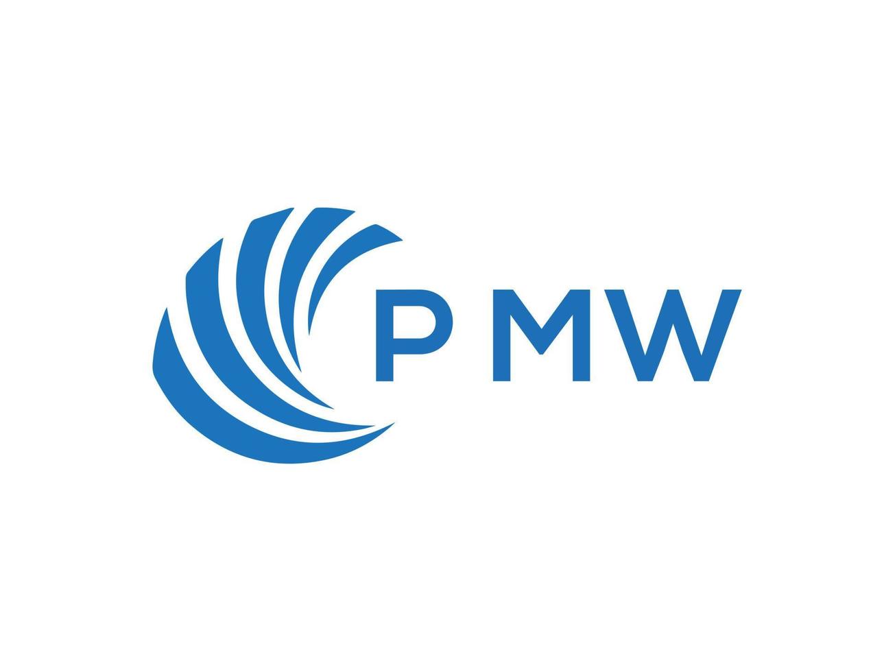 pmw letra logo diseño en blanco antecedentes. pmw creativo circulo letra logo concepto. pmw letra diseño. vector