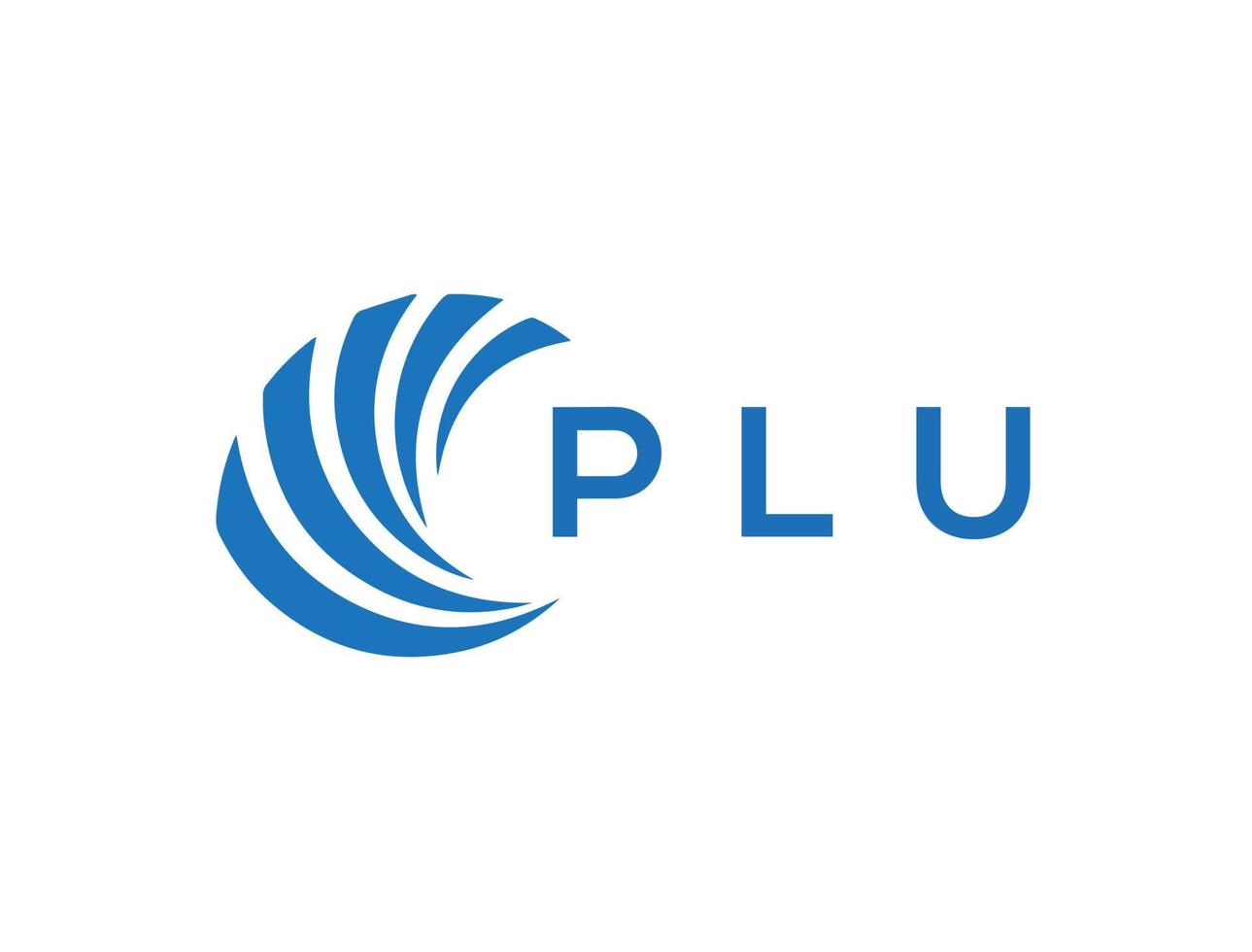 PLU letter logo design on white background. PLU creative circle letter logo concept. PLU letter design. vector