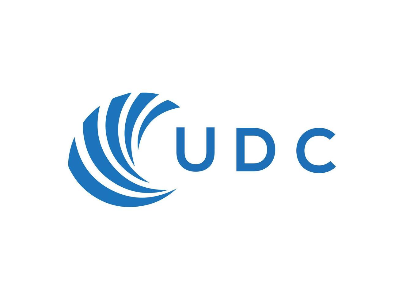 UDC letter logo design on white background. UDC creative circle letter logo concept. UDC letter design. vector