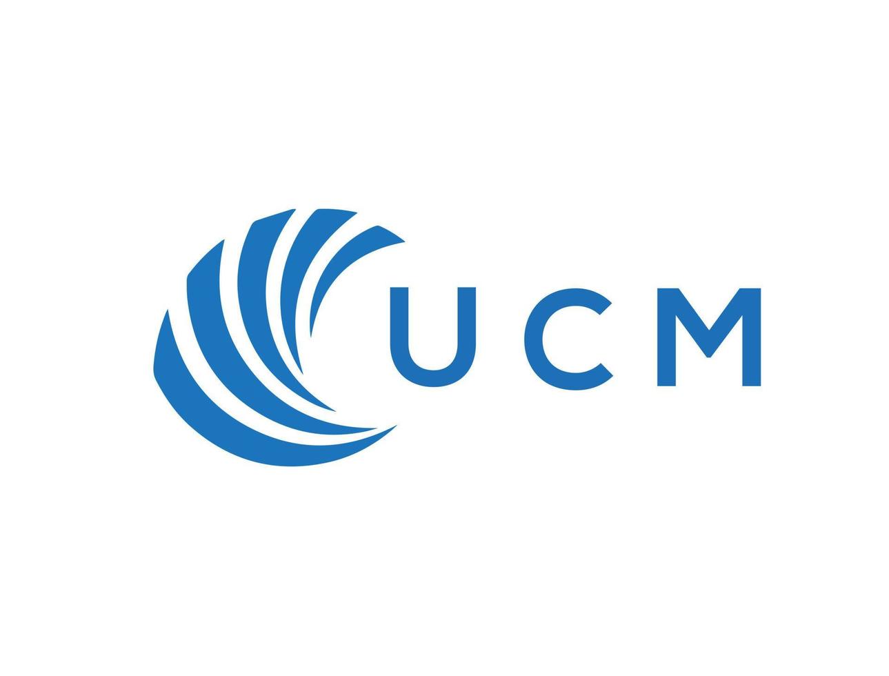 UCM letter logo design on white background. UCM creative circle letter logo concept. UCM letter design. vector