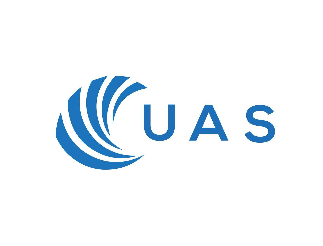 UAS letter logo design on white background. UAS creative circle letter logo concept. UAS letter design. vector