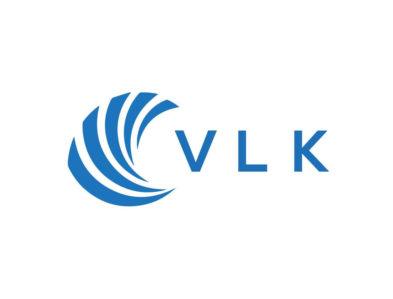 Vlk letra logo diseño en blanco antecedentes. Vlk creativo circulo letra logo concepto. Vlk letra diseño. vector