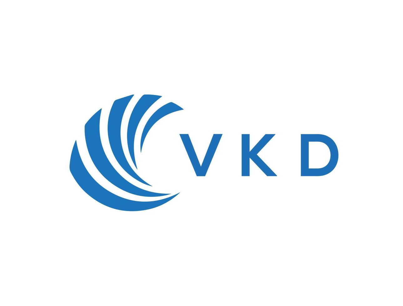 vkd letra logo diseño en blanco antecedentes. vkd creativo circulo letra logo concepto. vkd letra diseño. vector