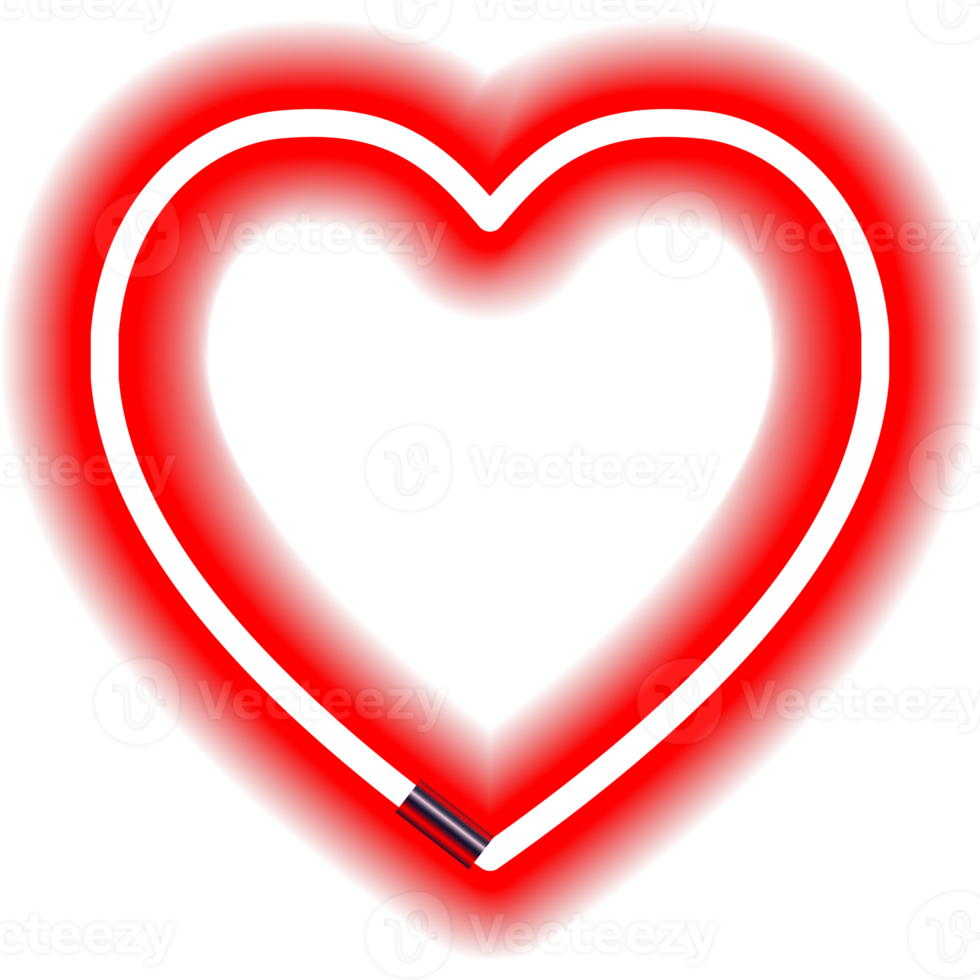 heart shape neon light. png