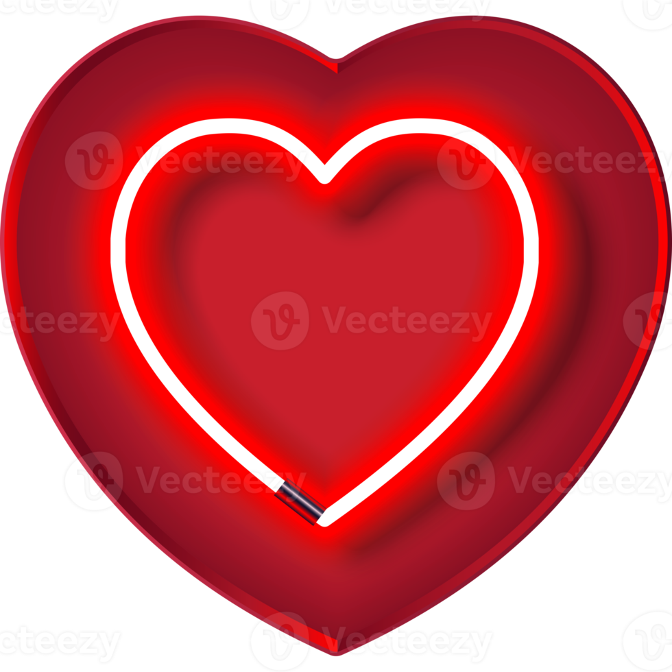 heart shape neon light. png