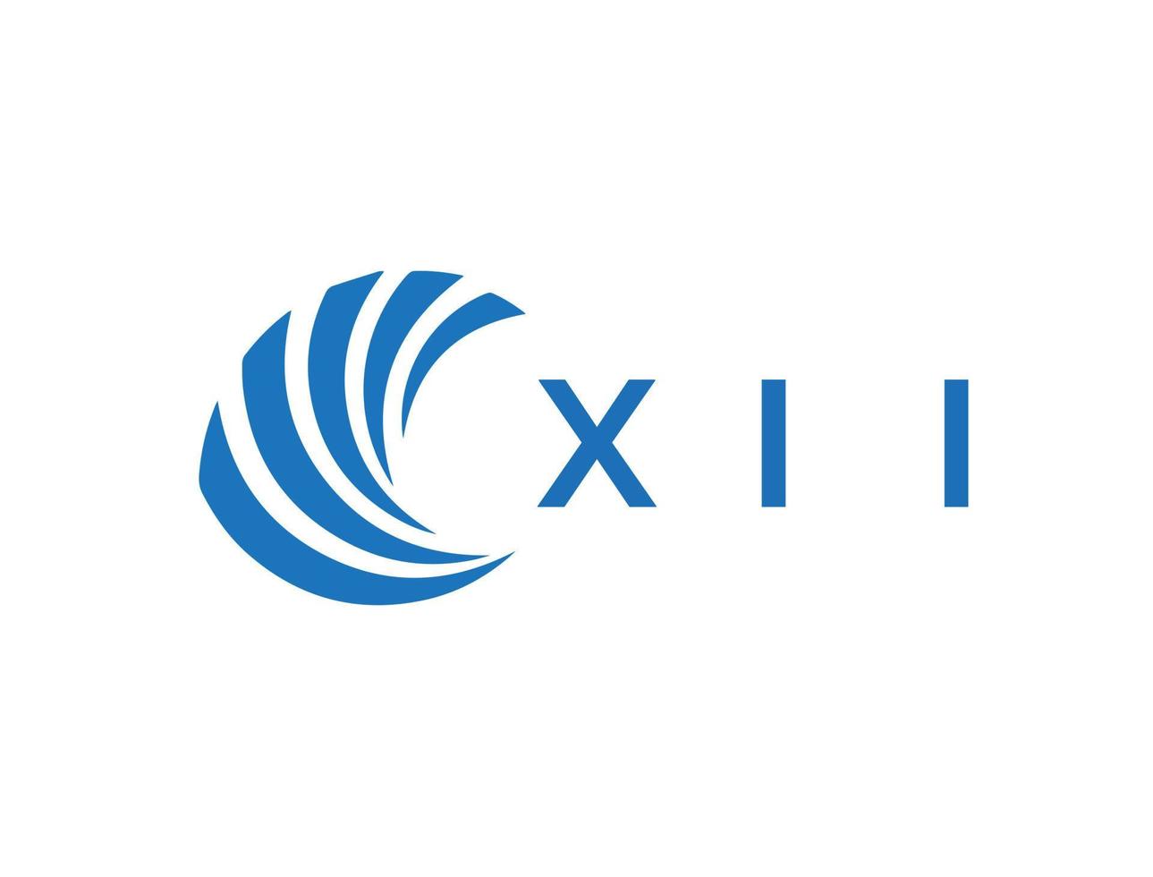 XII letter logo design on white background. XII creative circle letter logo concept. XII letter design. vector