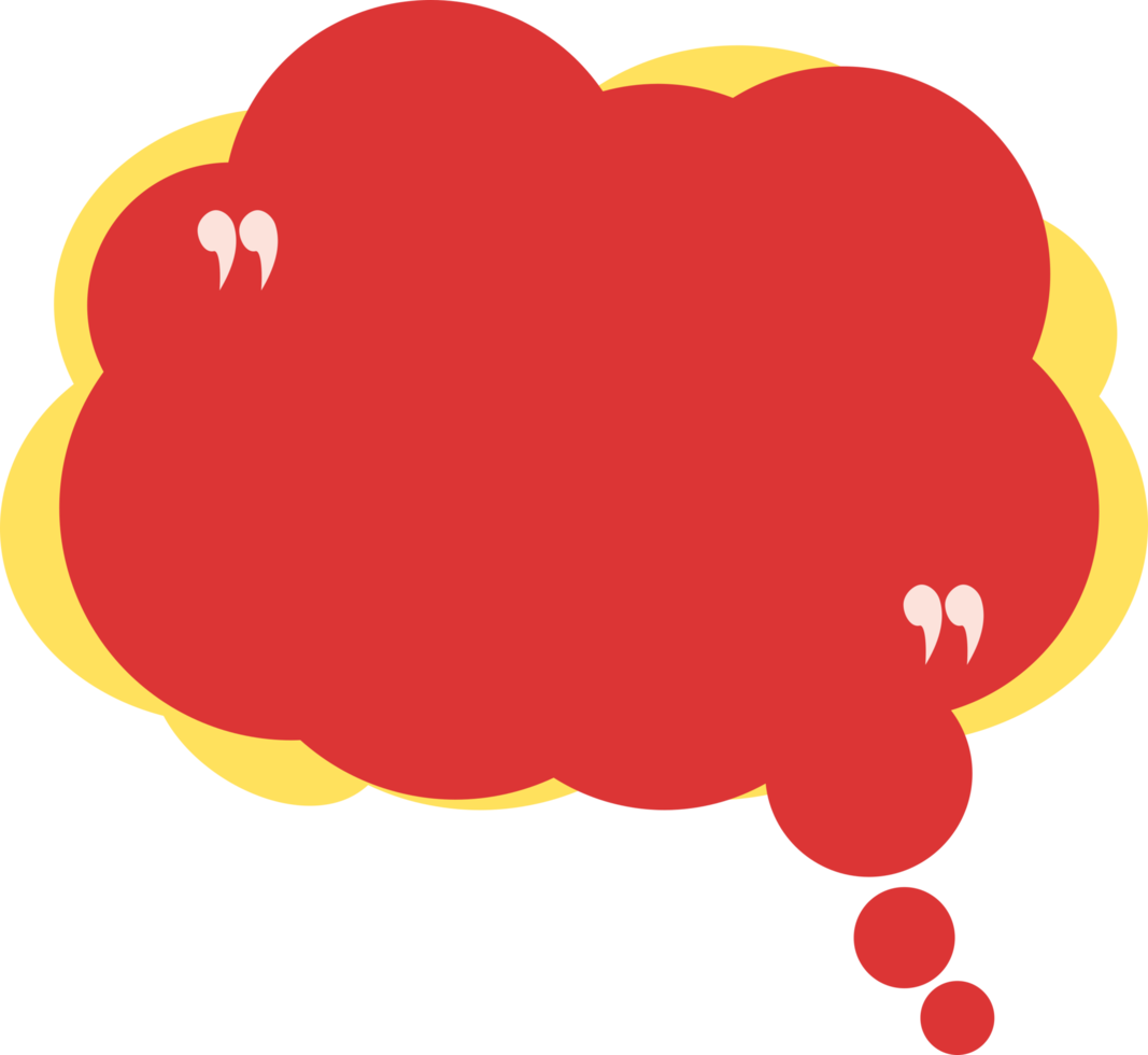 Speech bubble with quotation mark for message, conversation, chat, promotion, information png