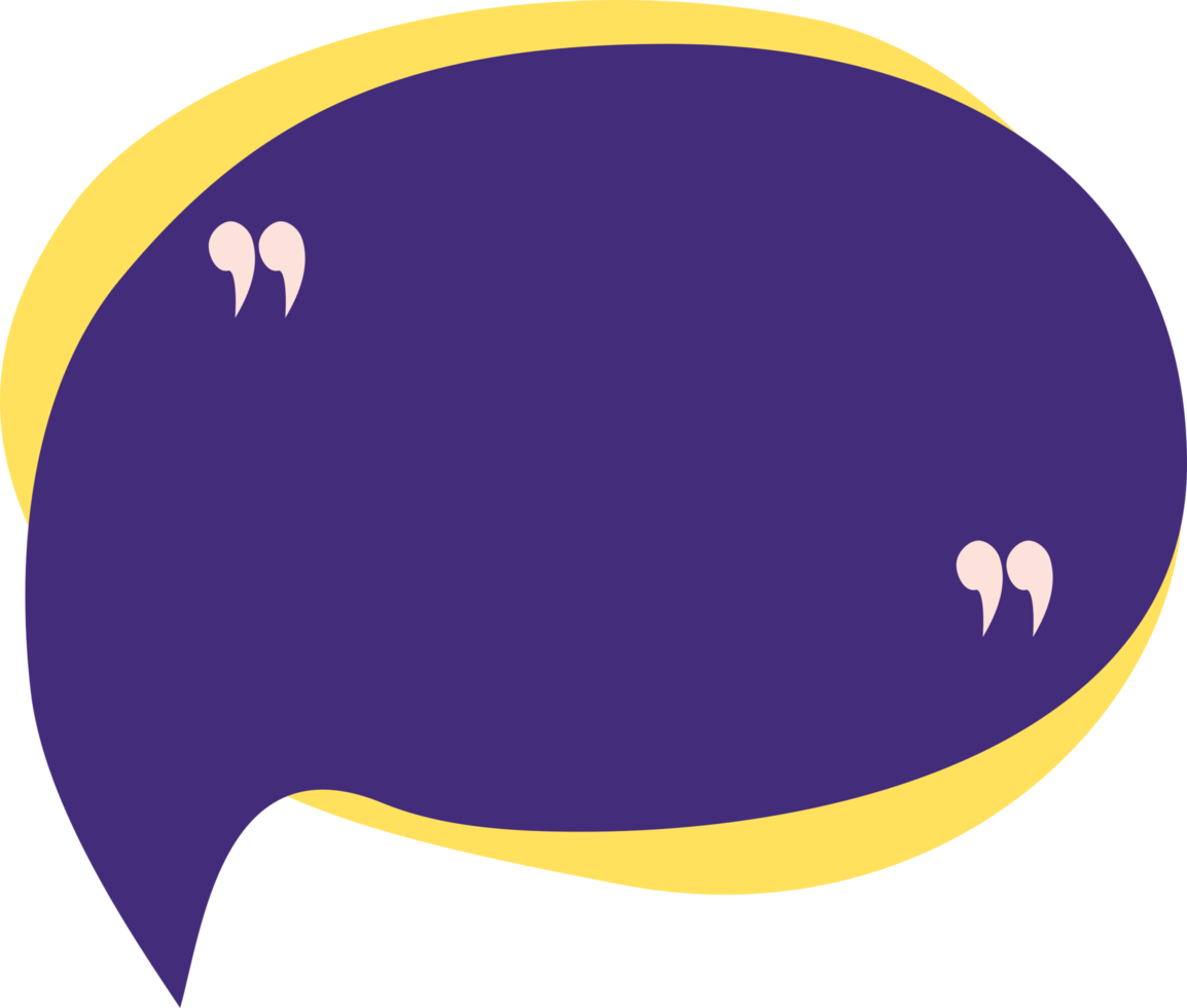 Speech bubble with quotation mark for message, conversation, chat, promotion, information png