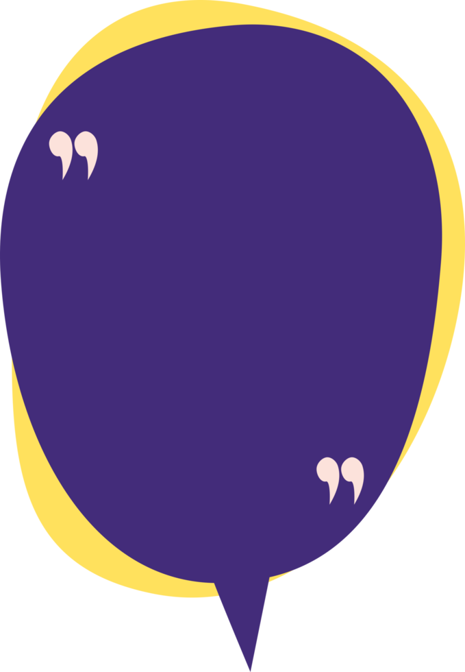 Speech bubble with quotation mark for message, conversation, chat, promotion, information png