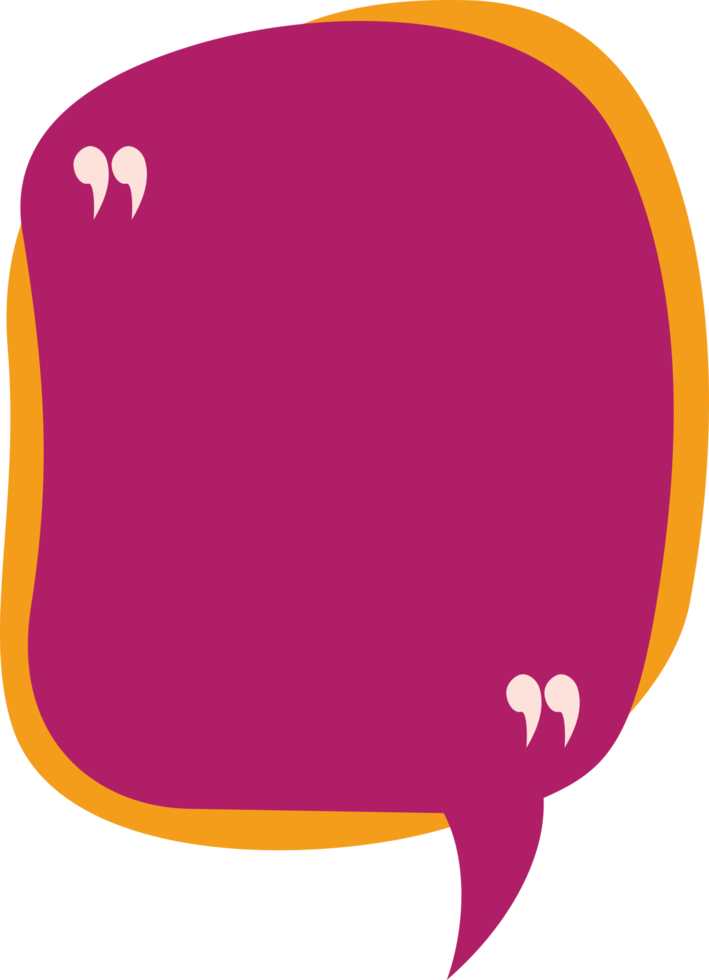 Speech bubble with quotation mark for message, conversation, chat, promotion, information png