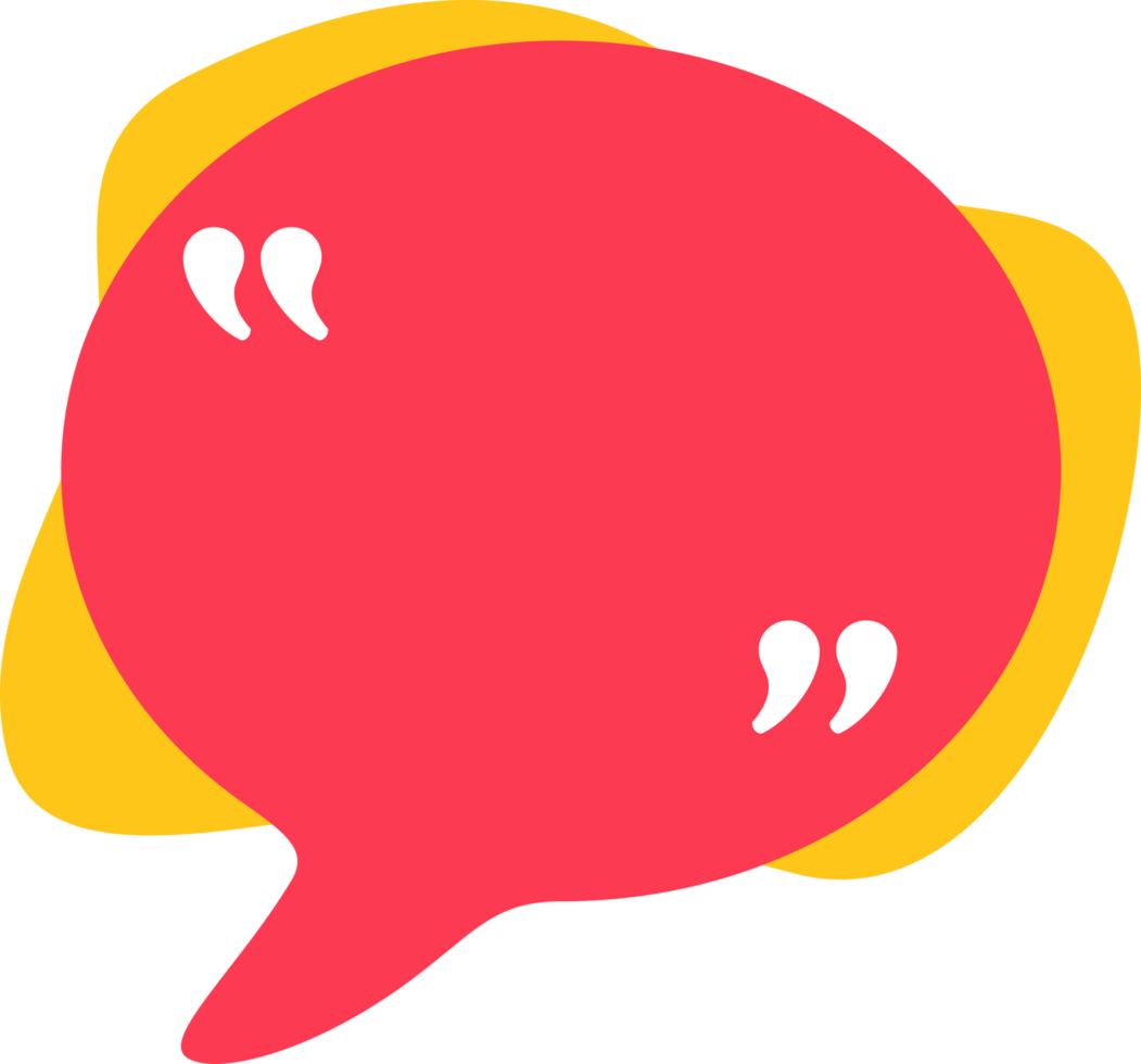 Speech bubble with quotation mark for message, conversation, chat, promotion, information png