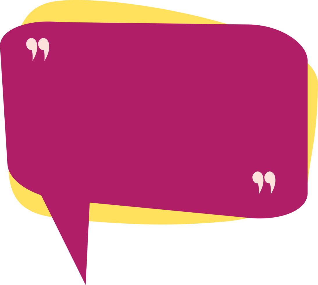 Speech bubble with quotation mark for message, conversation, chat, promotion, information png