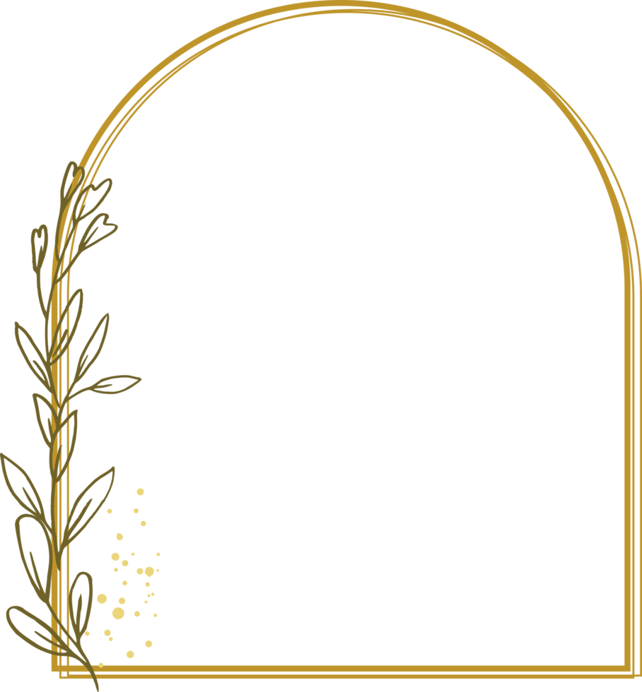 Luxus Gold Blatt Rahmen Rand Blumen- Ornament zum Hintergrund, Hochzeit Einladung, danken Sie Karte, Logo, Gruß Karte png