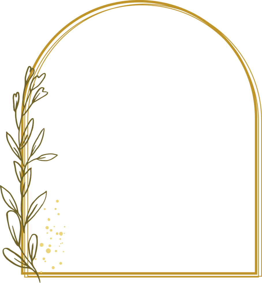 Luxus Gold Blatt Rahmen Rand Blumen- Ornament zum Hintergrund, Hochzeit Einladung, danken Sie Karte, Logo, Gruß Karte png