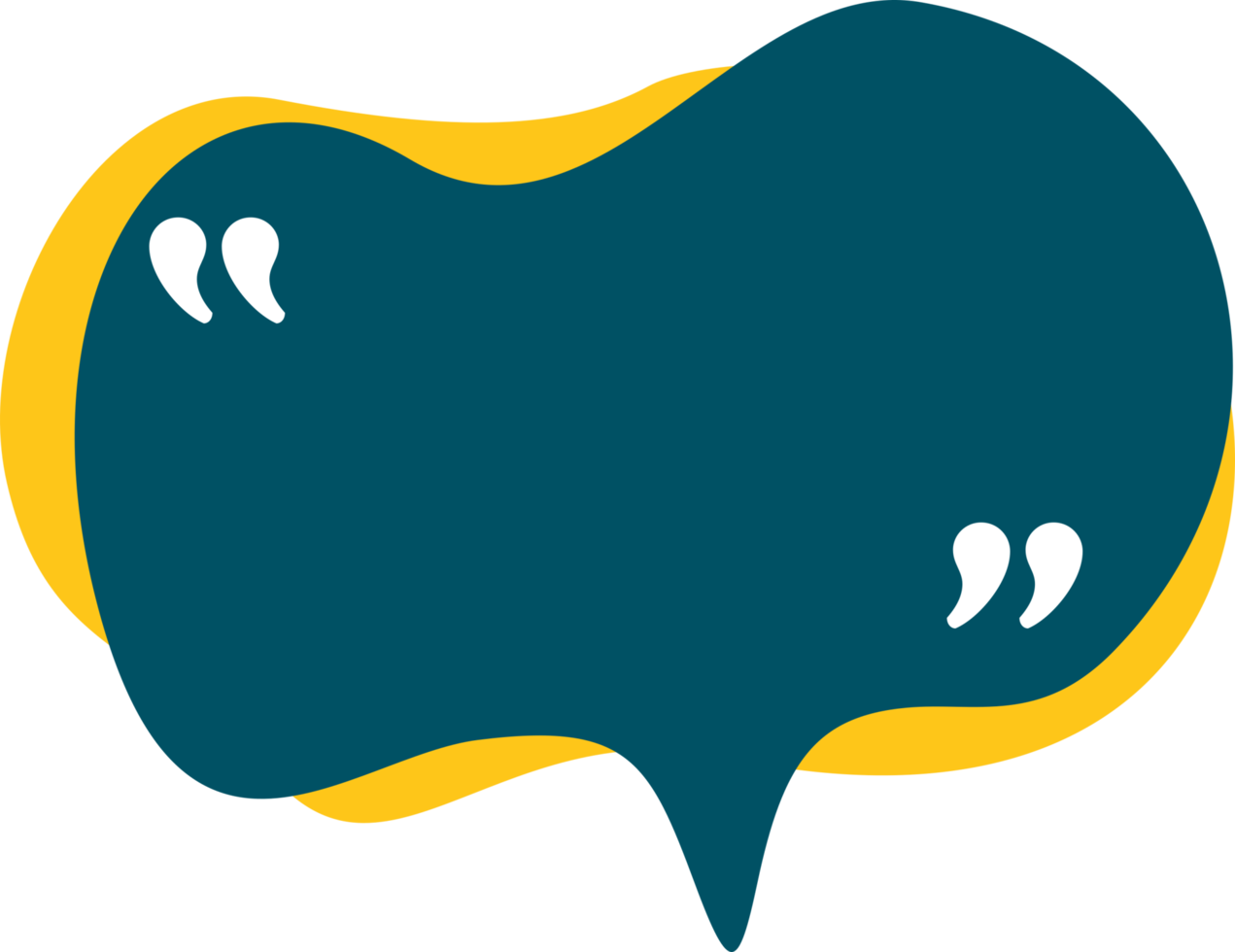 Speech bubble with quotation mark for message, conversation, chat, promotion, information png
