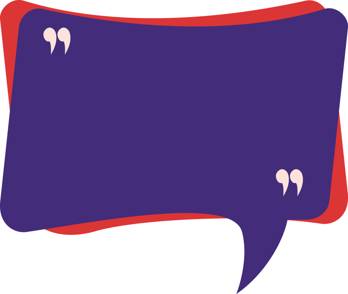 Speech bubble with quotation mark for message, conversation, chat, promotion, information png