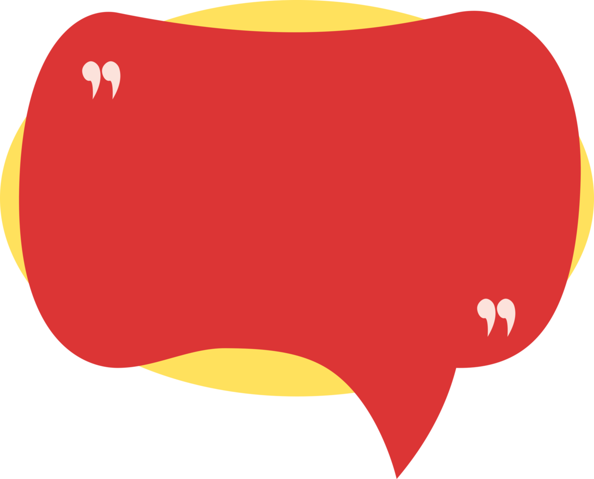 Speech bubble with quotation mark for message, conversation, chat, promotion, information png