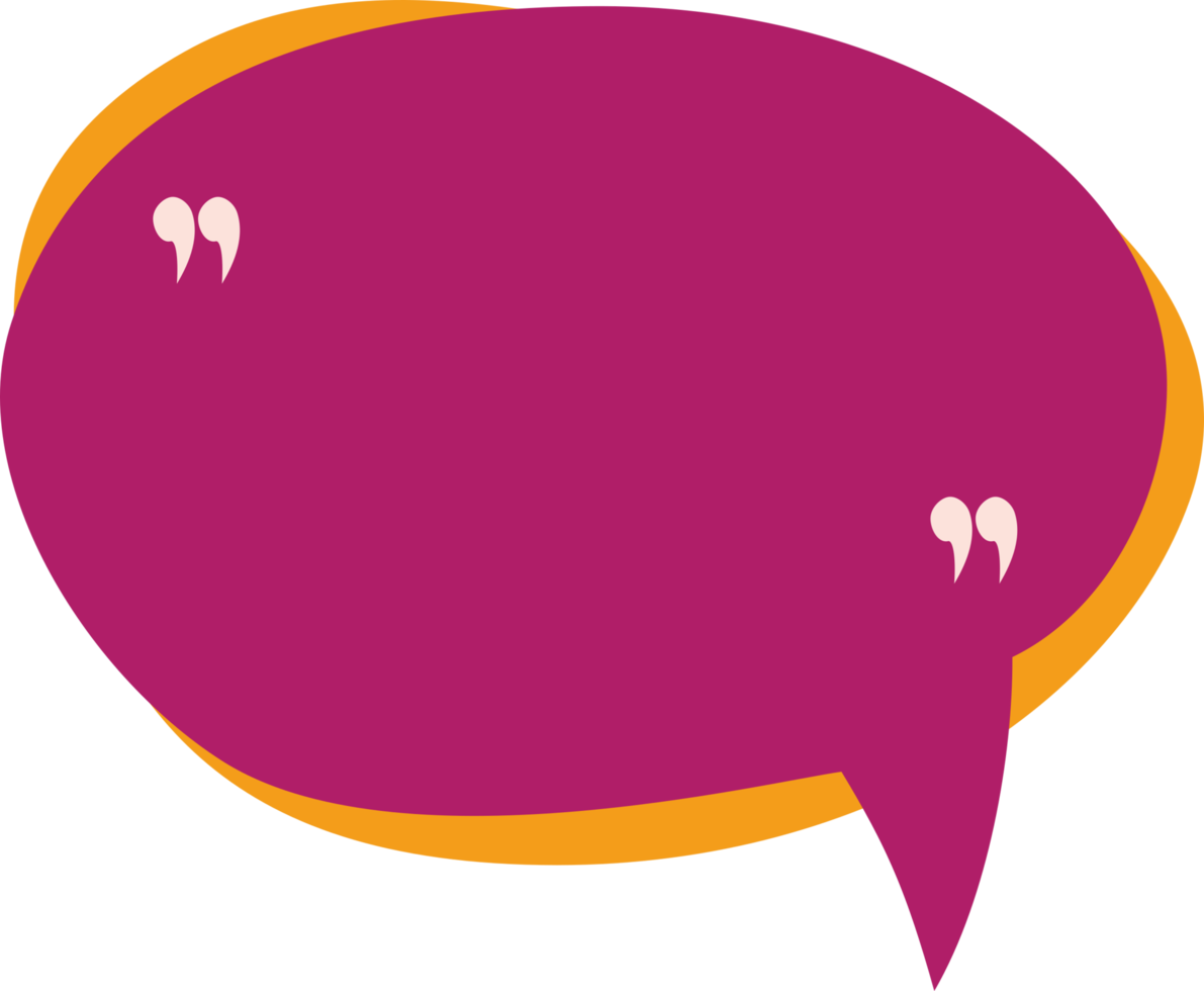 Speech bubble with quotation mark for message, conversation, chat, promotion, information png