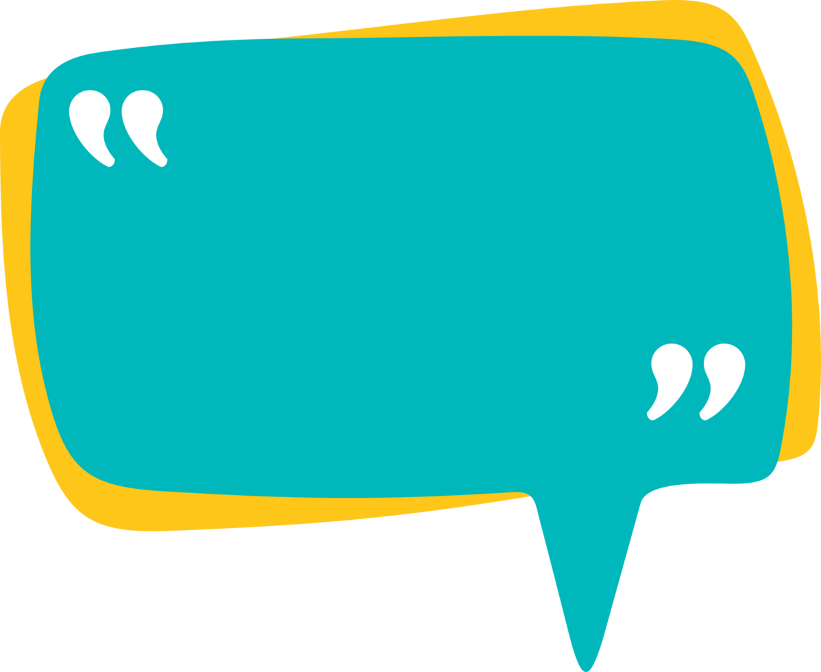 Speech bubble with quotation mark for message, conversation, chat, promotion, information png