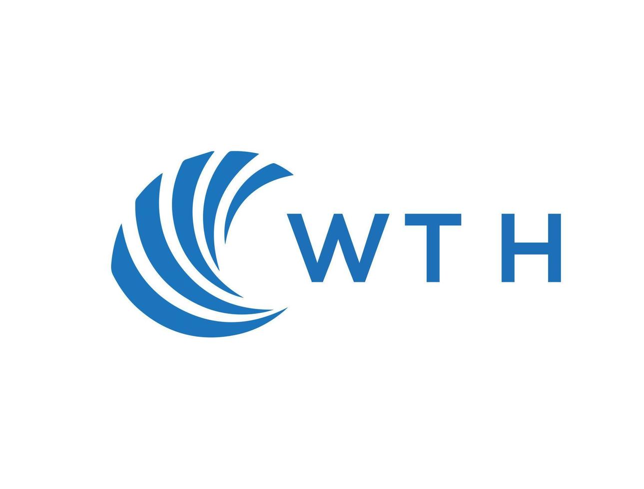WTH letter logo design on white background. WTH creative circle letter logo concept. WTH letter design. vector