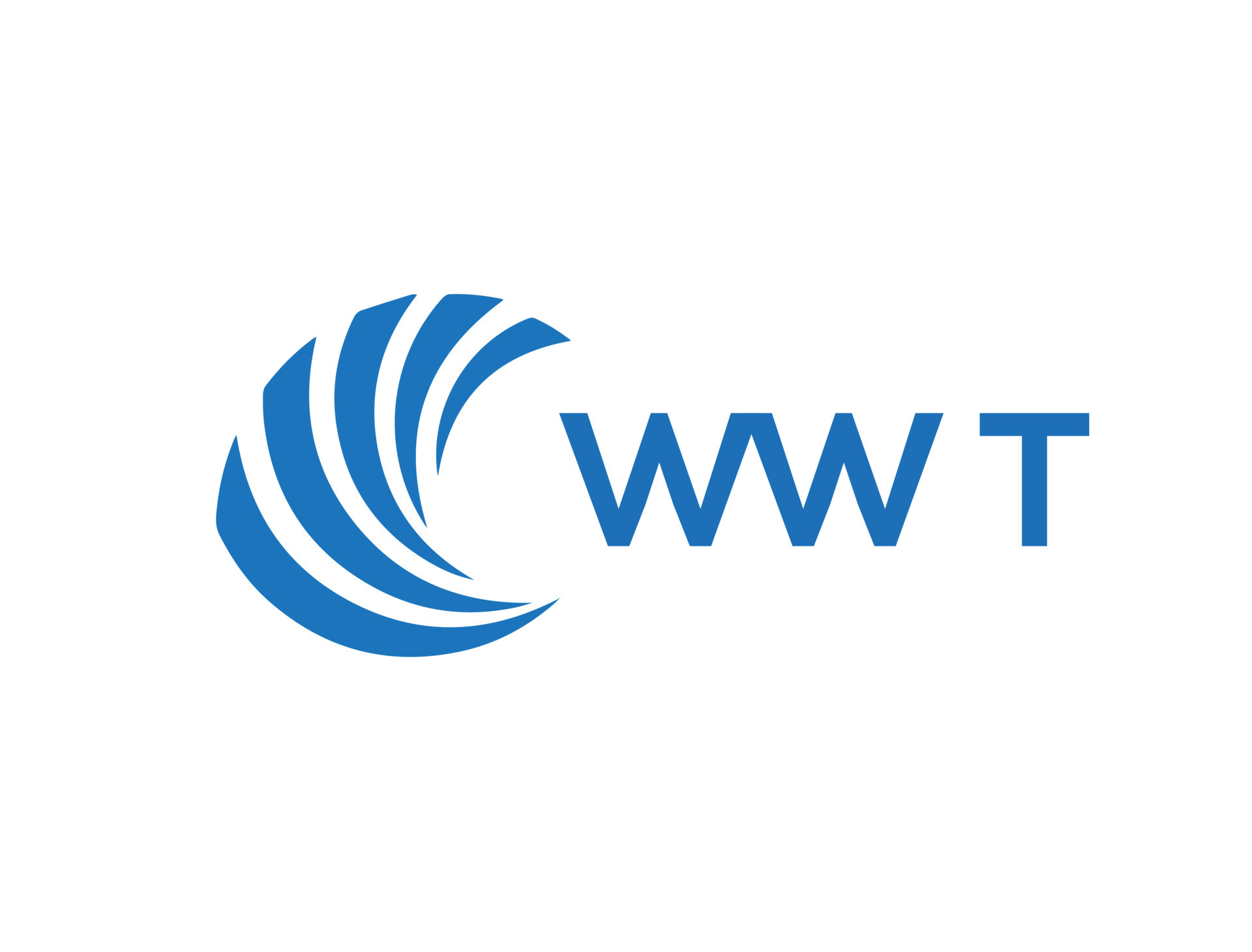 WWT letter logo design on white background. WWT creative circle letter ...