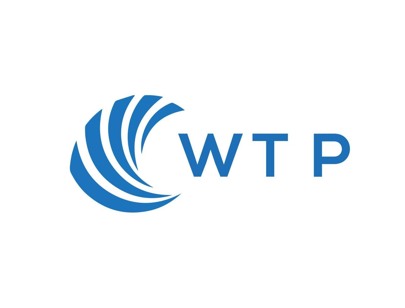 WTP letter logo design on white background. WTP creative circle letter logo concept. WTP letter design. vector
