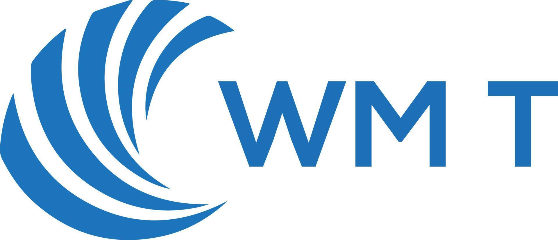 WMT letter logo design on white background. WMT creative circle letter ...