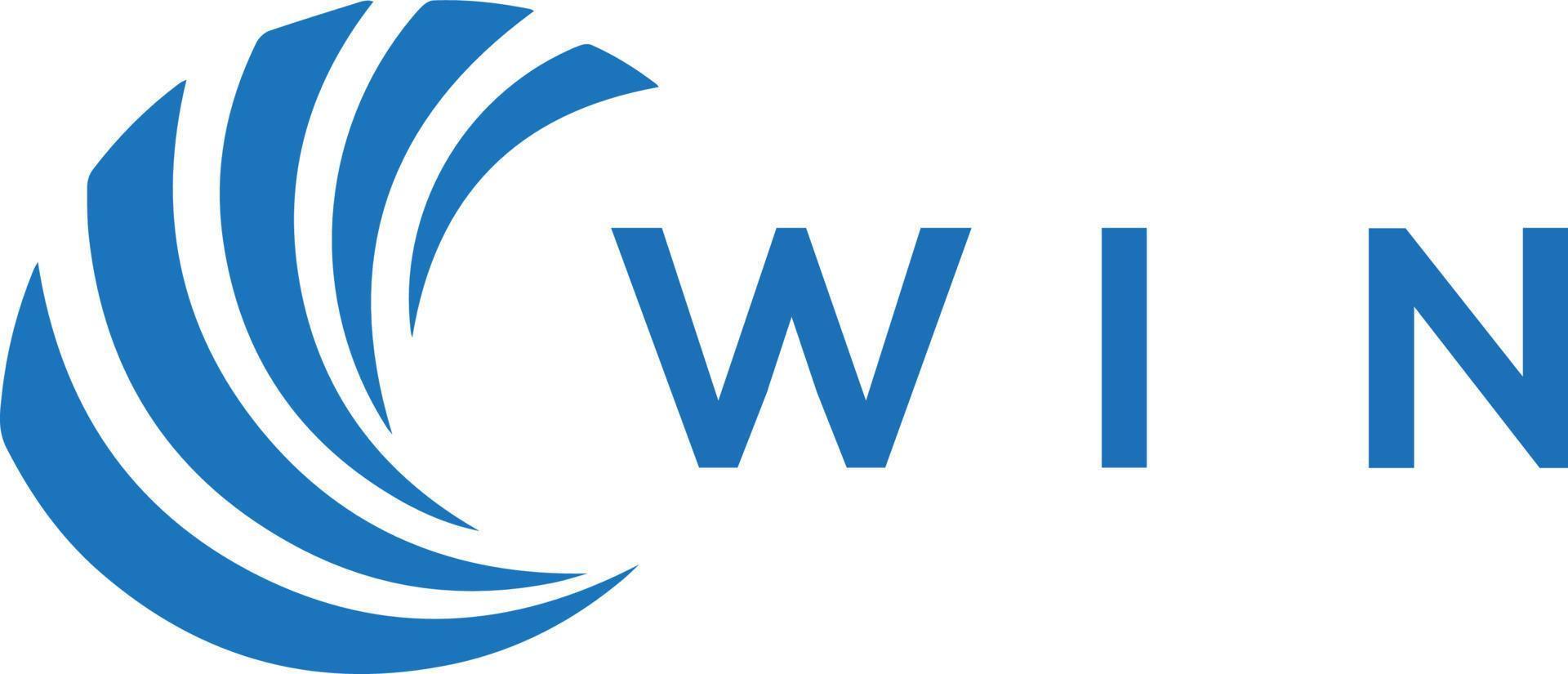 WIN letter logo design on white background. WIN creative circle letter logo concept. WIN letter design. vector