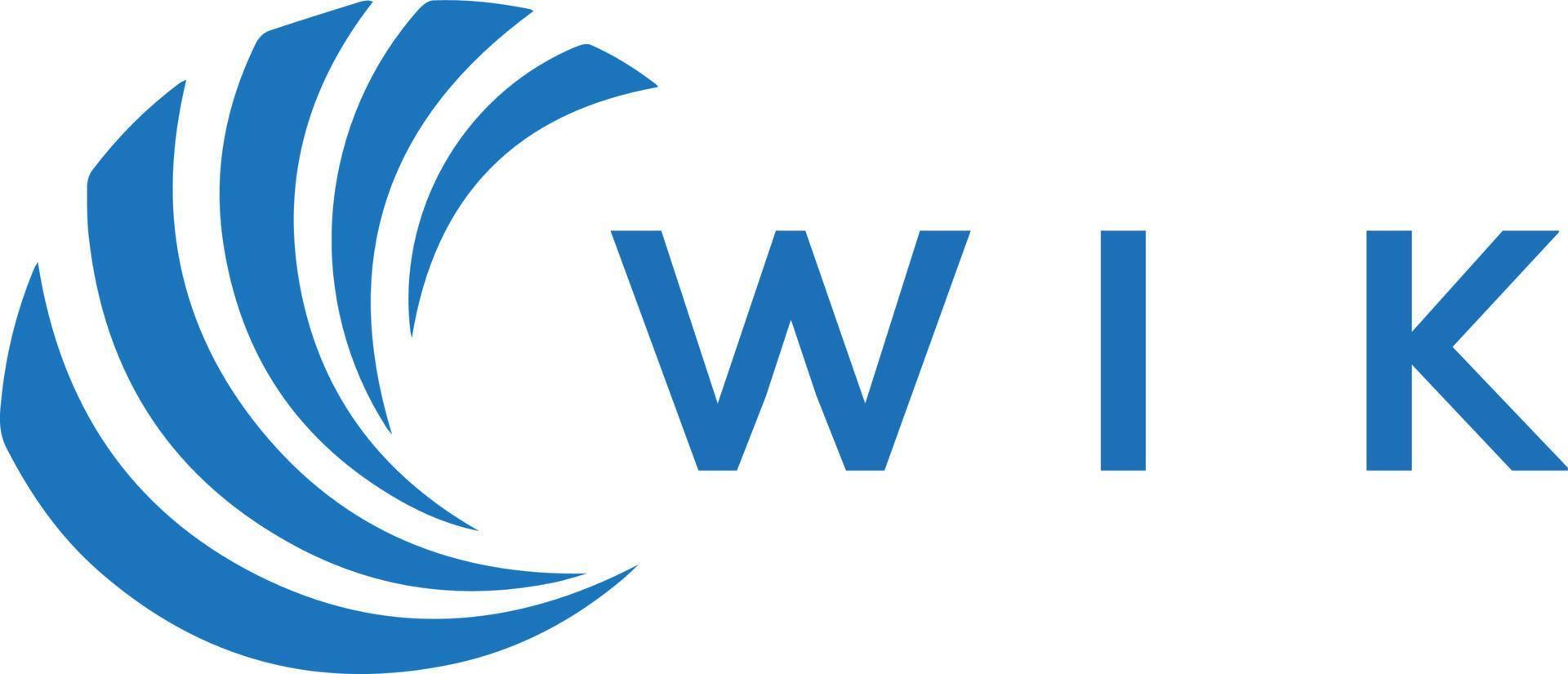 WIK letter logo design on white background. WIK creative circle letter logo concept. WIK letter design. vector