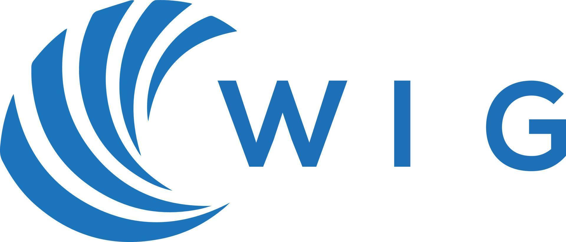 WIG letter logo design on white background. WIG creative circle letter logo concept. WIG letter design. vector