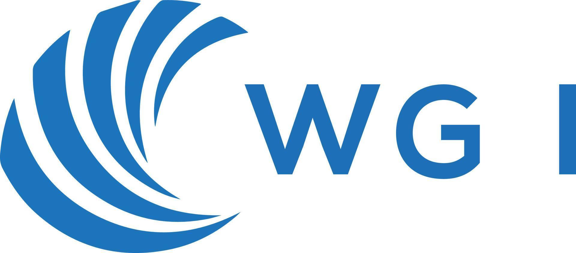wgi letra logo diseño en blanco antecedentes. wgi creativo circulo letra logo concepto. wgi letra diseño. vector