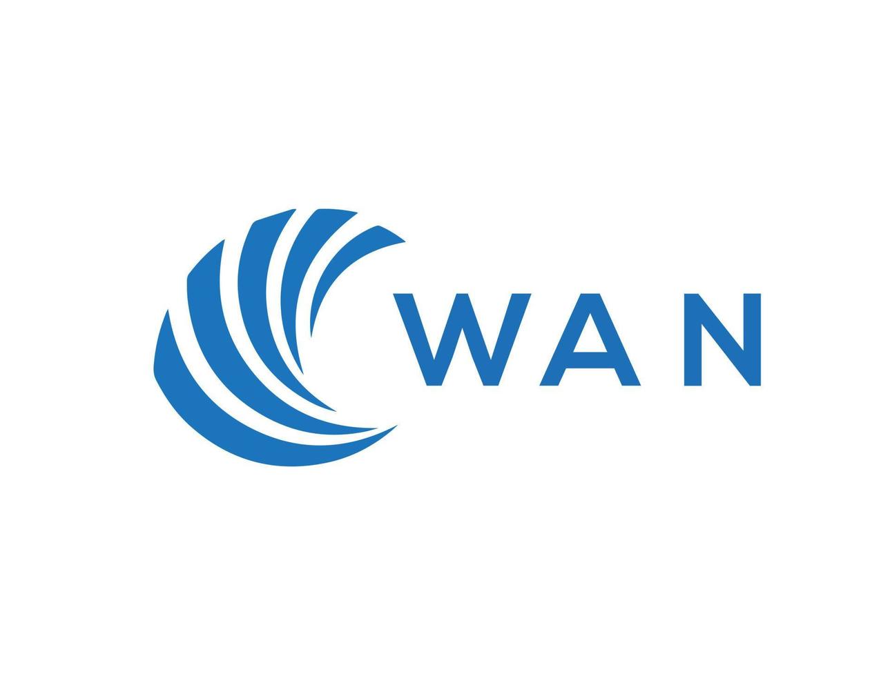 WAN letter logo design on white background. WAN creative circle letter logo concept. WAN letter design. vector