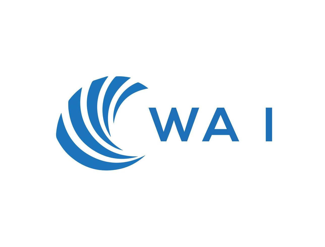 WAI letter logo design on white background. WAI creative circle letter logo concept. WAI letter design. vector