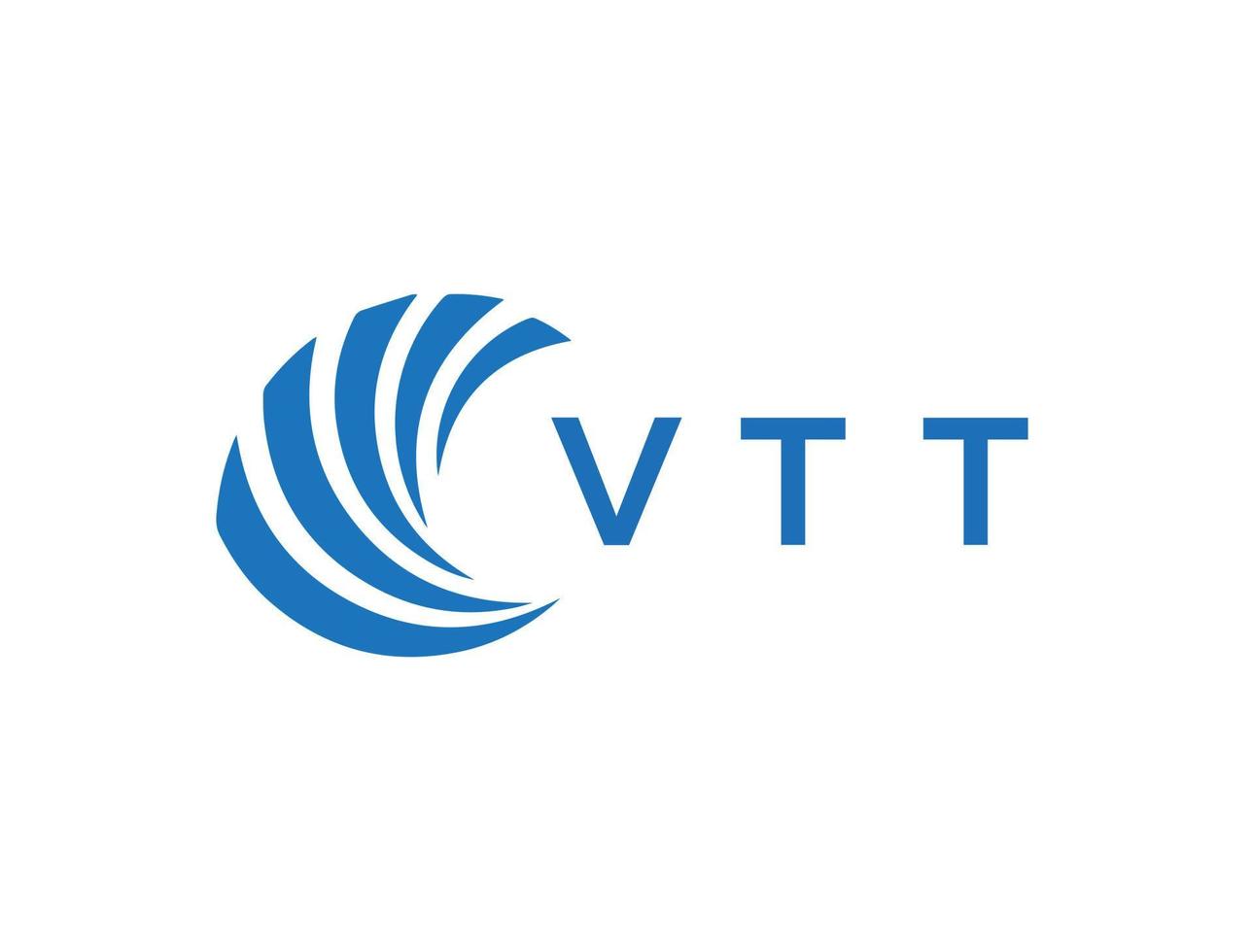 VTT letter logo design on white background. VTT creative circle letter logo concept. VTT letter design. vector