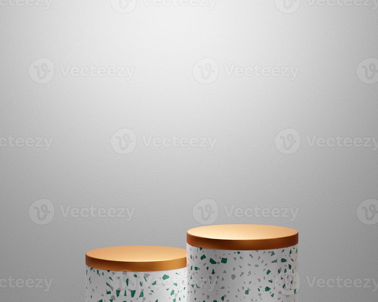 3d realistic podium product display background template photo