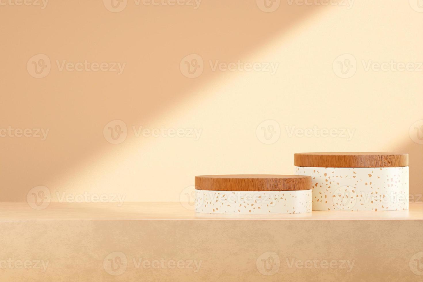 3d realistic podium product display background template photo