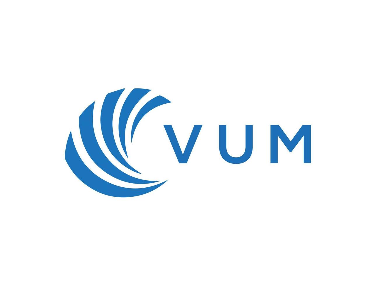 vum letra logo diseño en blanco antecedentes. vum creativo circulo letra logo concepto. vum letra diseño. vector