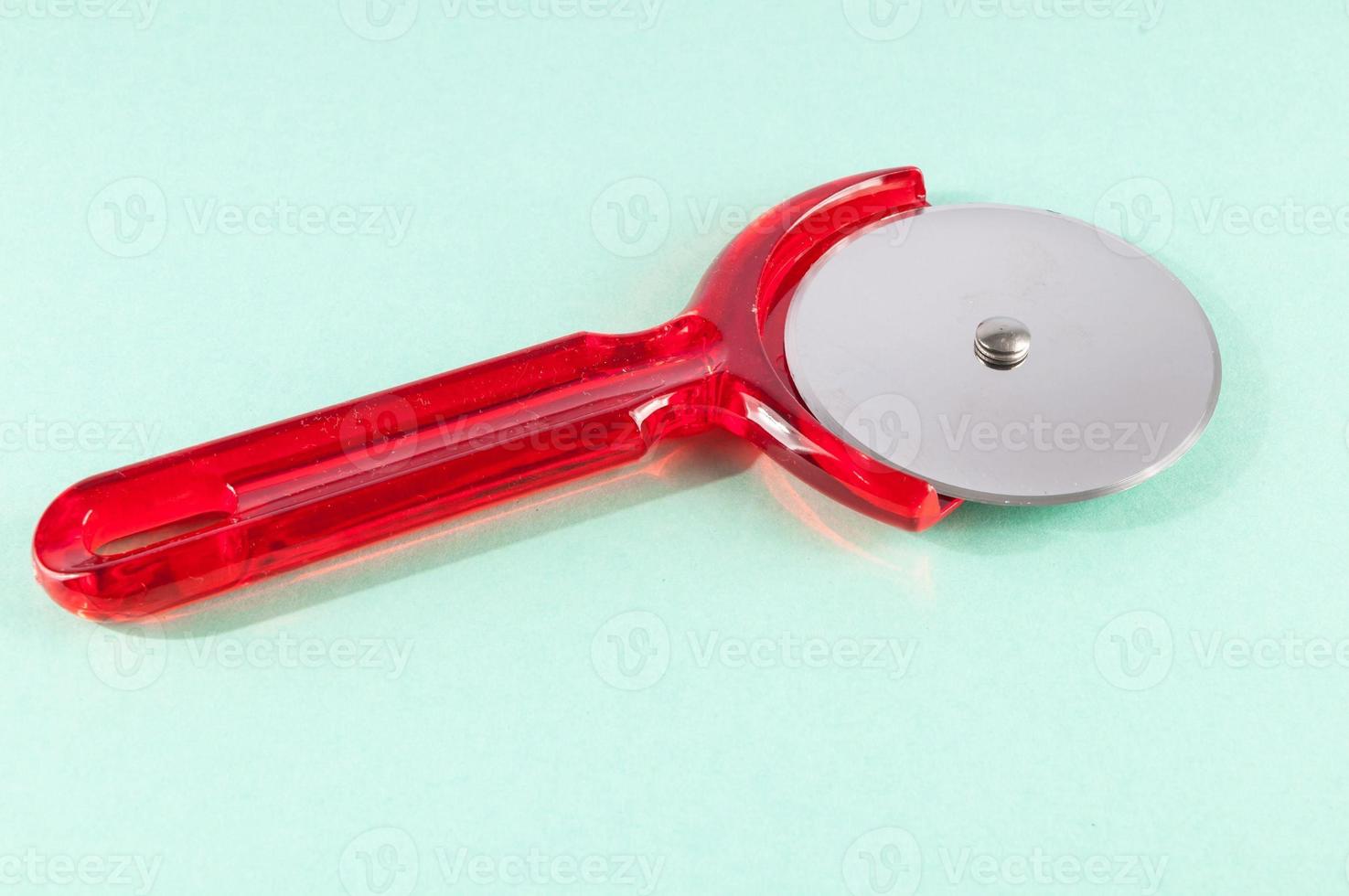 Red pizza slicer photo