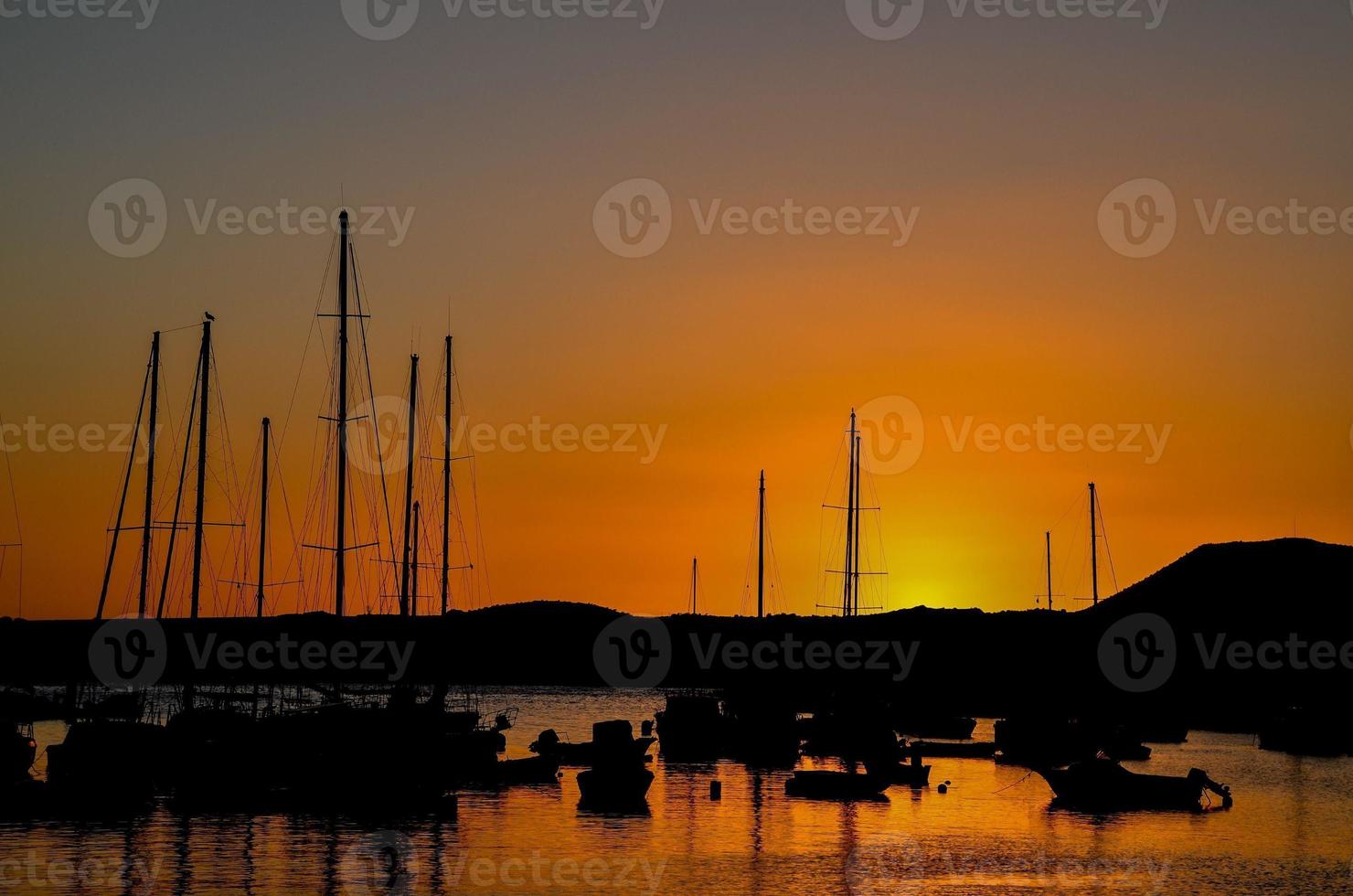 Beautiful orange sunset photo
