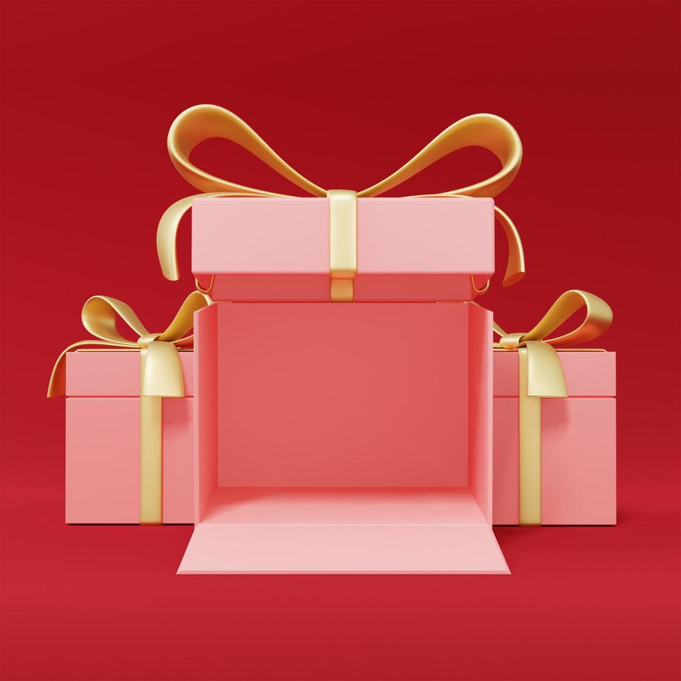 Open gift boxes photo