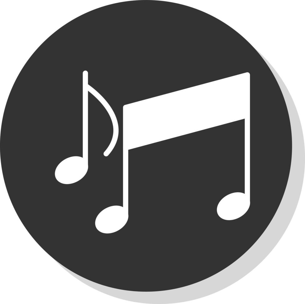 diseño de icono de vector de notas musicales