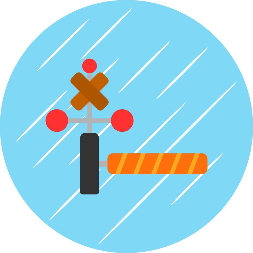 Railroad Crossing Vector Icon Design