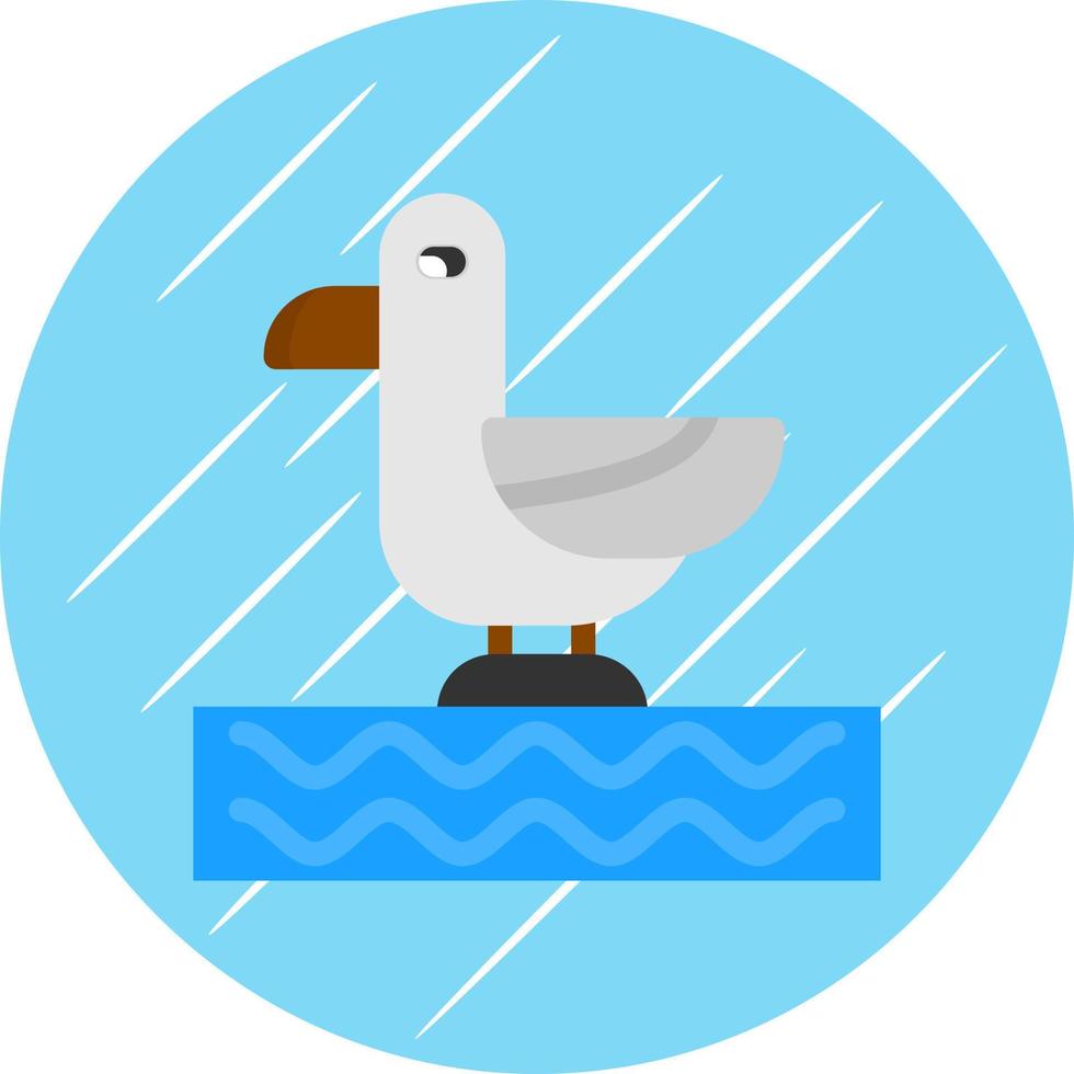 Seagull Vector Icon Design