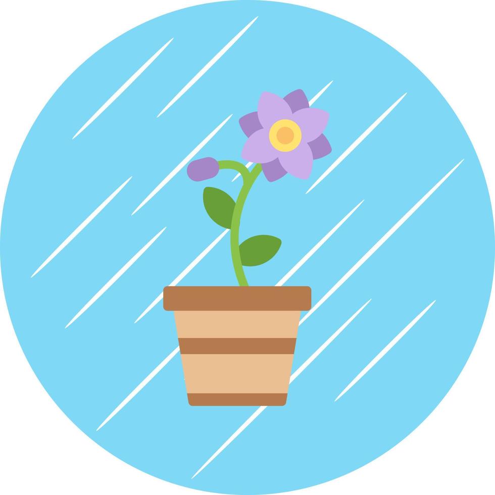 Flower Pot Vector Icon Design