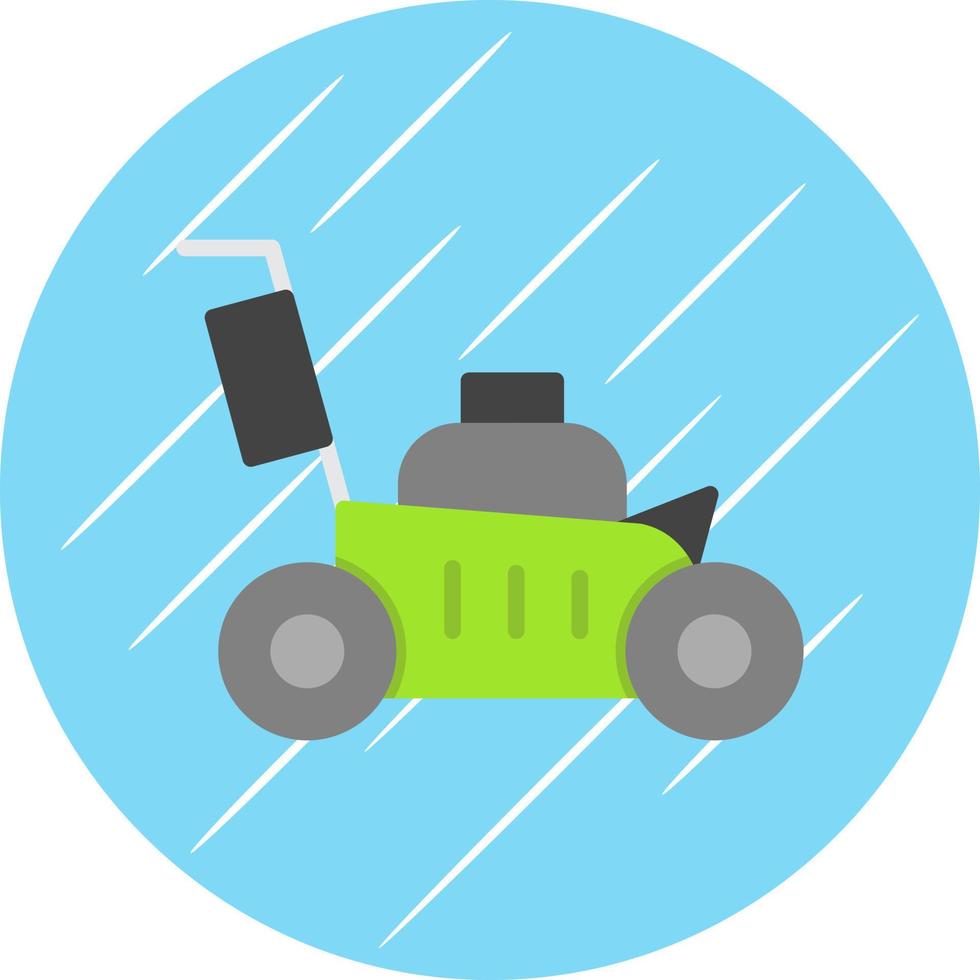 Lawn Mower Vector Icon Design