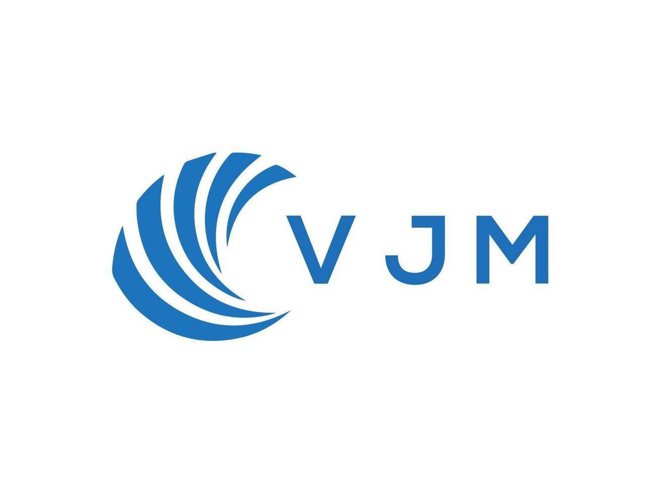 VJM letter logo design on white background. VJM creative circle letter logo concept. VJM letter design. vector