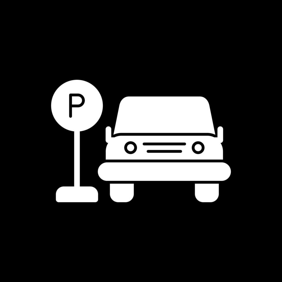 Car Parking Vector Icon Design