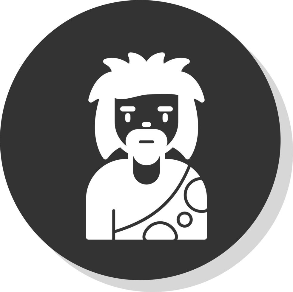 Stone Man Vector Icon Design