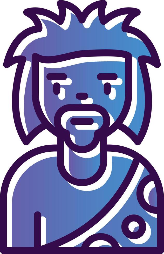 Stone Man Vector Icon Design